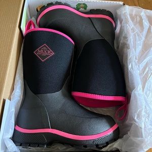 Kids muck boots black/pink